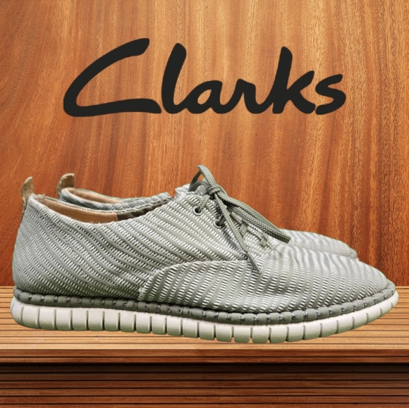 CLARKS | BLITHE COMFORT LACE UP OXFORD HYBRID SNEAKERS - Picture 1 of 16